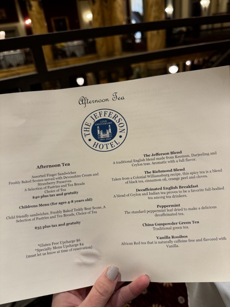 jefferson hotel tea