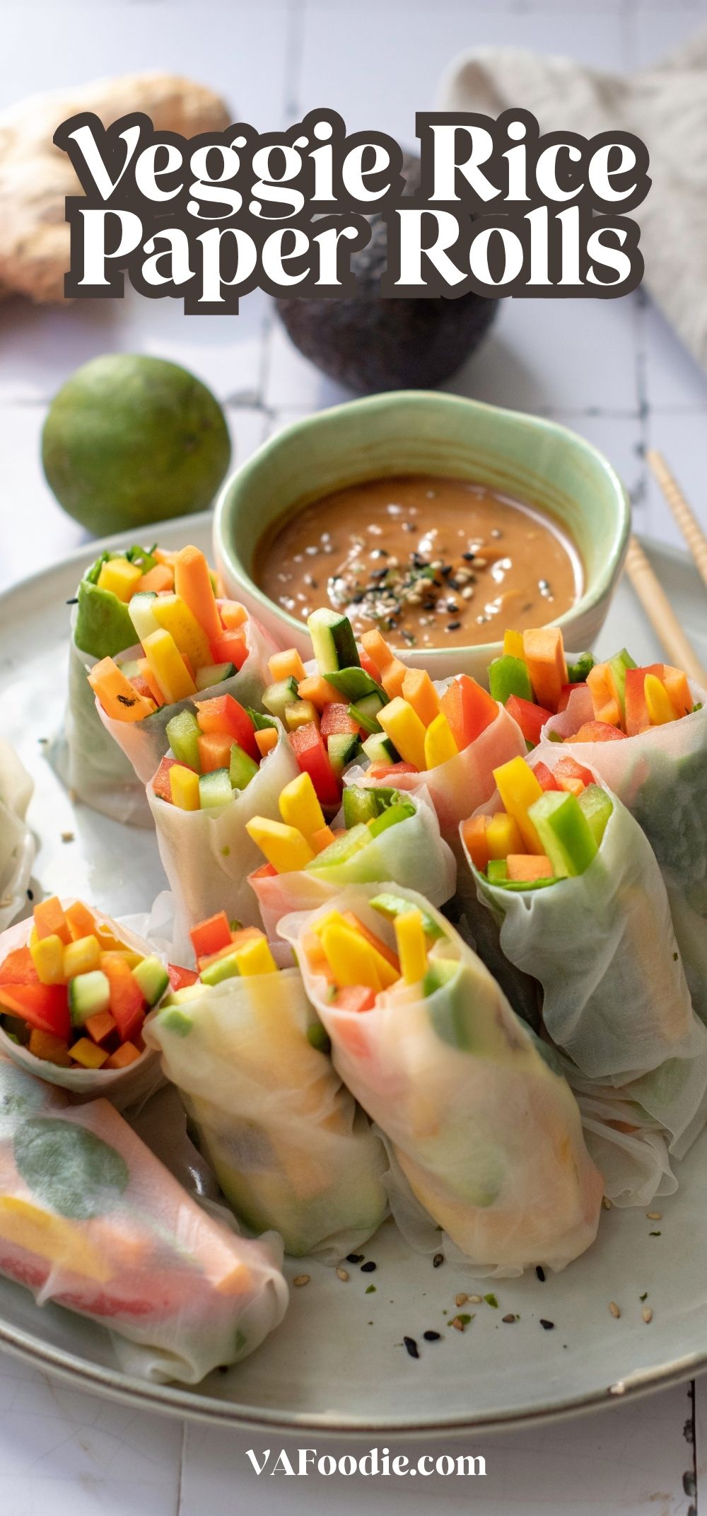 When the weather starts warming up in Virginia, I start craving meals that feel light, fresh, and full of color. These rainbow veggie rice paper rolls are perfect for this. They’re filled with crunchy vegetables, creamy avocado, and wrapped in delicate rice paper for a dish that feels both refreshing and satisfying.